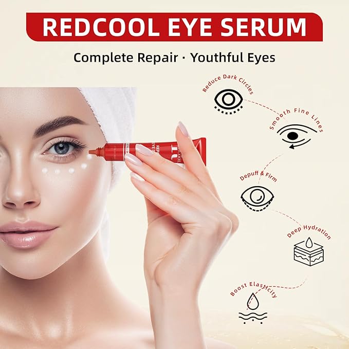 Caffeine & Retinol Under Eye Serum – Dermatologist-Tested, Fast Absorbing, Correction for Puffy Eye Bags Fine Lines Dark Circles Wrinkles While Providing Moisturizing Care 0.7 Oz