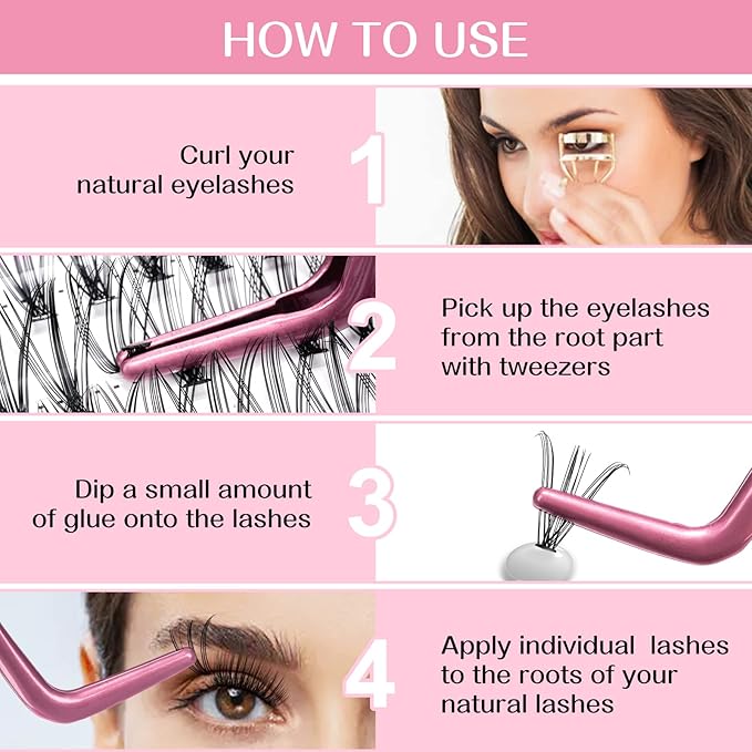 280 Pcs Individual Lashes 20D-D-0.07-9-16mix Cluster Lashes 10D 20D C D Curl Wispy Lashes Bottom Lashes DIY Lashes At Home（20D-D-0.07-9-16mix）