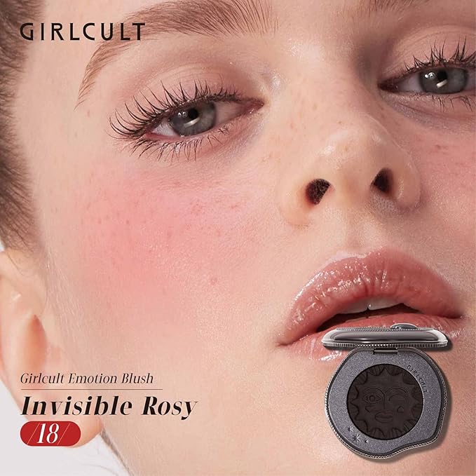 GIRLCULT Cream-to-Powder Blush – Soft Matte Cream Blush for Natural Flush, Skin-Like Texture, Buildable Nude Glow for Cheeks (#18)