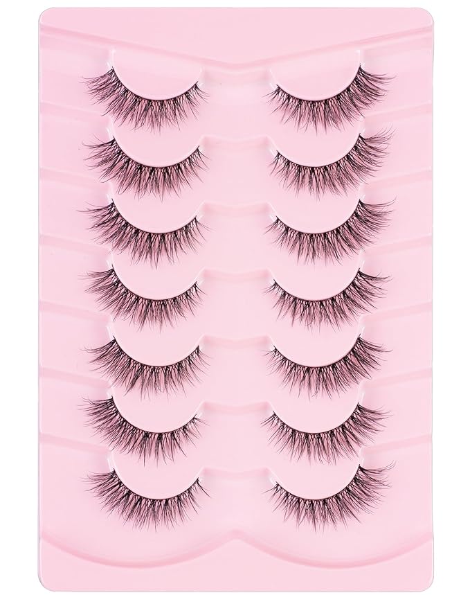 Natural Lashes Natural Eyelashes Natural Look Wispy Lashes Mink Lashes False Eyelashes Fake Eyelashes C Curl Lashes Strip Lashes Nature-01