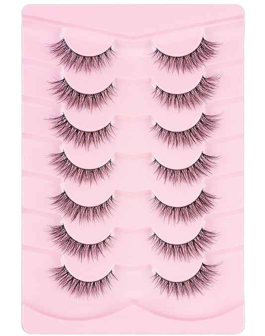 Natural Lashes Natural Eyelashes Natural Look Wispy Lashes Mink Lashes False Eyelashes Fake Eyelashes C Curl Lashes Strip Lashes Nature-01