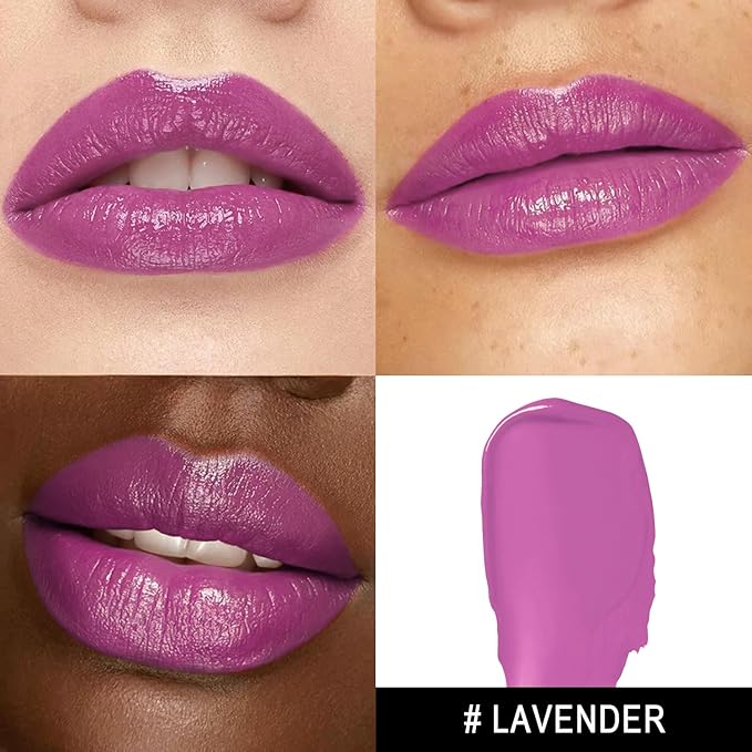 3Pc Moisture Lipsticks for Women Nude Pink Purple Lipstick Hydrate Tinted Lip Balm for Dry Cracked Lips Glossy Lip Color, MA55/62/65