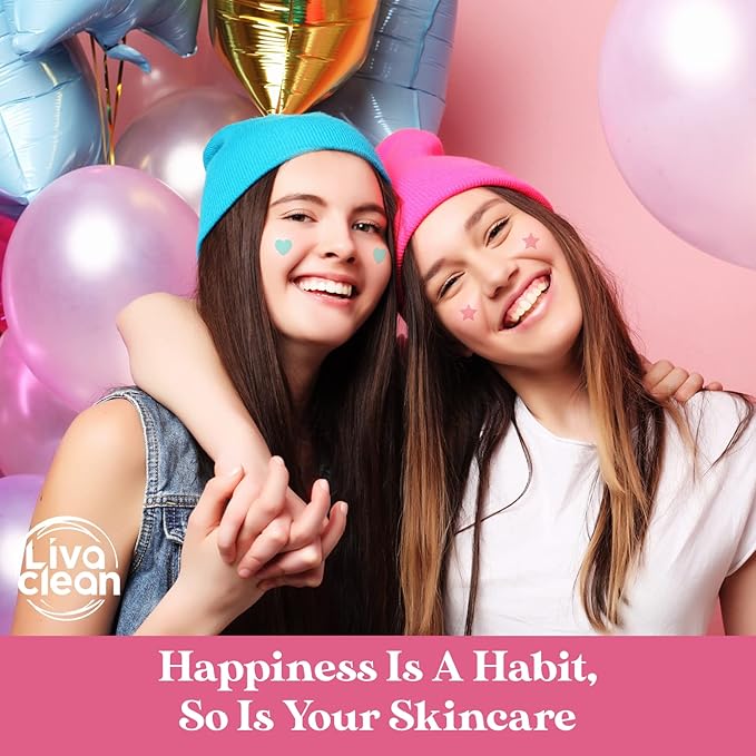 LivaClean 240 CT Heart & Star Pimple Patch w/Salicylic Acid & Tea Tree Oil, Pimples Patches, Pimple Patches Heart, Hydrocolloid Cute, Zit Patch, Cute Acne