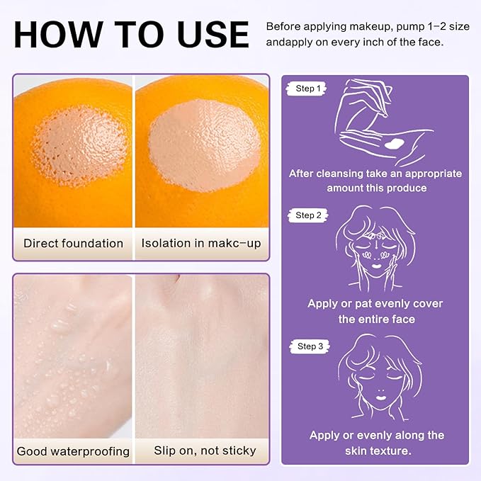 Color Correcting Primer Face Makeup,Face Primer with SPF 50,Oil Control Primer Makeup,Hydrates and Moisturizes,Radiance Skin,Protector Solar Para La Cara Con Color