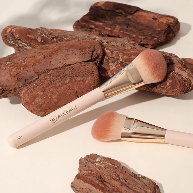 Liquid Blush Brush Angled for Cheek Makeup,Cream Foundation Contour Bronzer highlight Blending, Angled Face Makeup Tool (Multitask Face Brush)