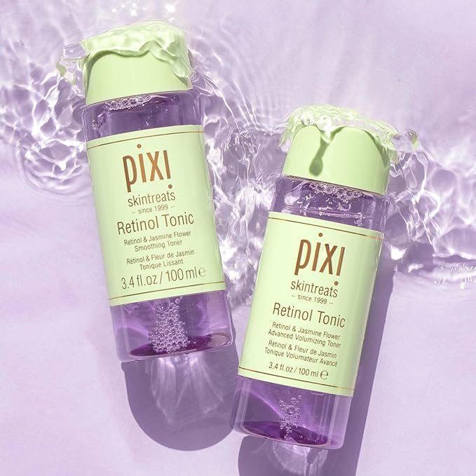 Pixi Retinol Tonic, Smoothing & Firming Facial Toner, Enhanced with Peptides to Boost Collagen Production, Alcohol-Free Daily Rejuvenating Toner, 100ml/ 3.4 fl oz