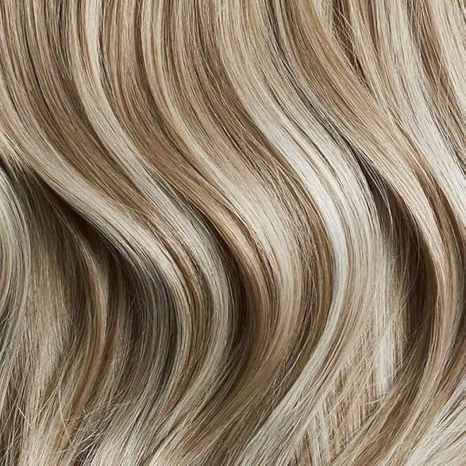 Luxy 100% Remy Human Hair, Classic 160g Clip-In Hair Extensions - 10 Wefts Multi-Dimensional Color for Natural Blending, Adds Volume & Length, Easy Apply & Remove 16" Natural Blonde Balayage