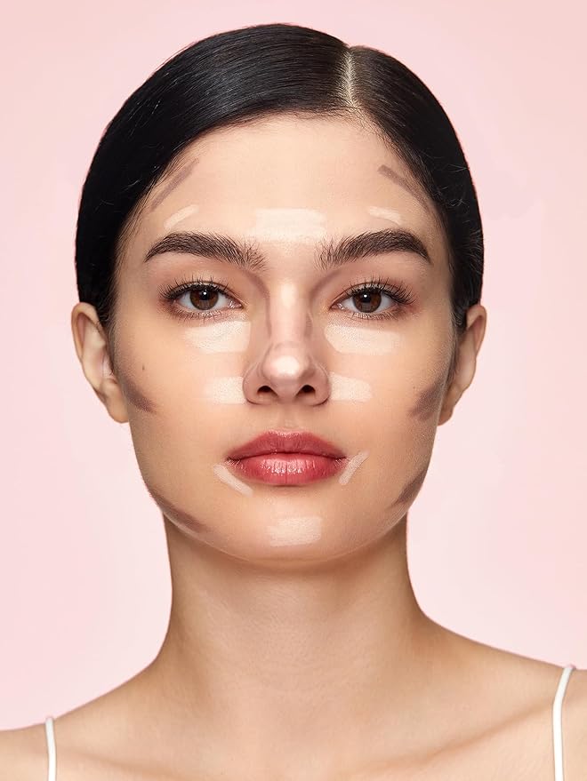 SHEGLAM Fine Line 2-In-1 Nose Contour & Highlight Pen Long Lasting Waterproof Cream Bronzer & Highlight Sticks-Umber