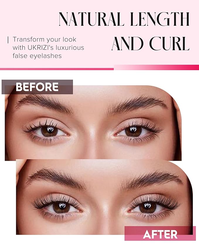 Fake Eyelashes Natural Lashes False Lashes Pack Fake Lashes Mink Lashes Fluffy Natural Eyelashes 10 Pairs 14mm White Rose