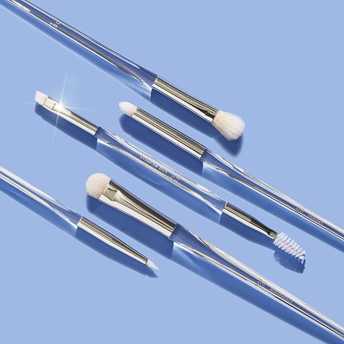 e.l.f. Precision Dual-Sided Eyebrow Brush, Synthetic (Pack of 3) White