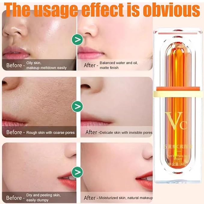 Swarous Vitamin C Makeup Tone Up Cream, Five Vitamin C Tone-Up Cream, Multi 4-In-1 Face, Concealer, Face Primer and Makeup (2)
