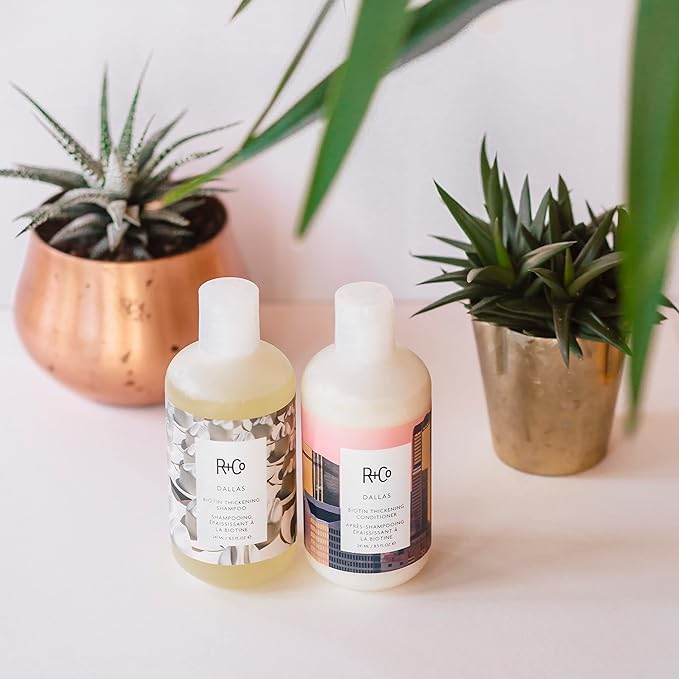 R+Co Dallas Biotin Thickening Shampoo + Conditioner Kit | Thickens, Nourishes + Strengthens | Vegan + Cruelty-Free | 8.5 oz (Pack of 2)