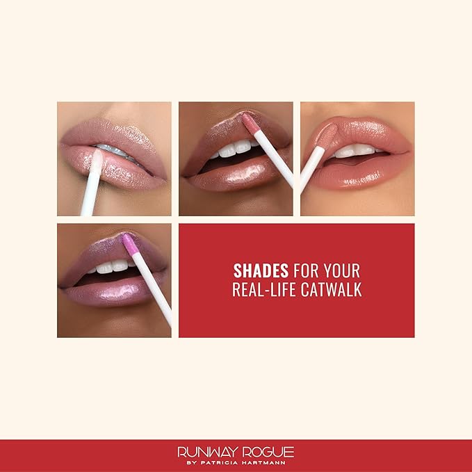 Runway Rogue Classic Lip Gloss, Nude Medium-Sheer Hydrating Lip Gloss, ‘Supermodel’