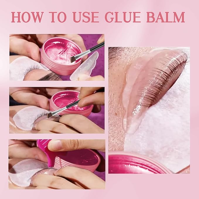 Libeauty Lash Glue Balm Lash Lift Adhesive 0.71Oz/20G Strong Sticky Fruit Flavor Eyelash & Eyebrow Perm Glue Balm for Long Lasting Individual Brow Lamination Gel