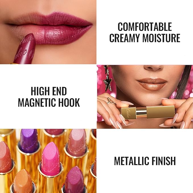 Oulac Lipstick & Lipliner Set 3PCS High Impact Lipcolor with Moisturizing Formula, Vegan Beauty, Full-Coverage Lip Color, Gift Lipstick for Women, LL09+15+D02