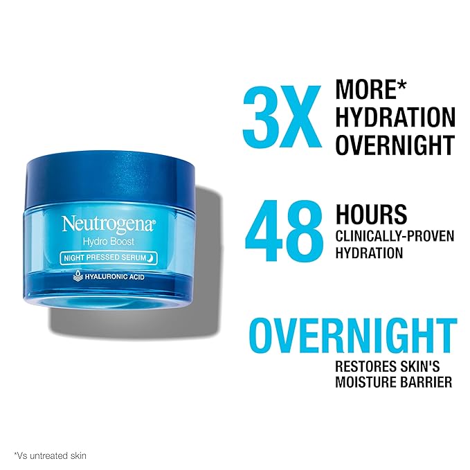 Neutrogena, Hydro Boost Night Pressed Serum with Hyaluronic Acid, 1.7 Ounce