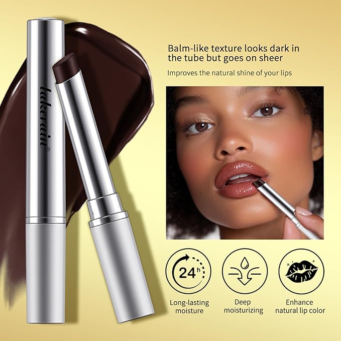 URQT 2Pcs Black Berry Tint Honey Lipstick Tinted Lip Balm – Moisturizing Sheer Lip with Natural Shine, Hydrating & Lightweight Lip Tint, Long-Lasting Dark Cherry Tinted Balm Lip Stain