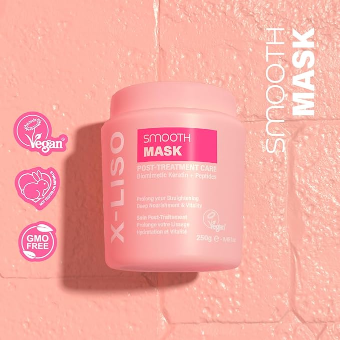 Smooth Mask - Keratin Hair Mask Treatment for Dry Damaged Hair, Post-Keratin Care with Biomimetic Keratin, Peptides & Brazil Nut Oil - Deep Conditioning Mask for Frizz Control & Hydration