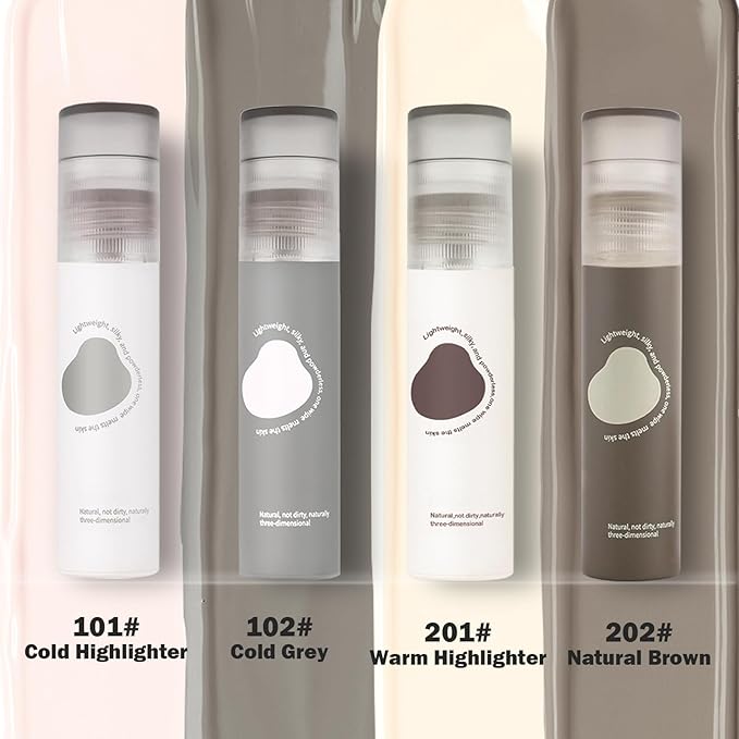 Warm Toned Liquid Concealer Highlighter Makeup, Smooth Matte Cream for Face Eye Highlight, Lightweight & Long Lasting Cream Contour Illuminator Brightening Makeup, Portable Travel Size, 201