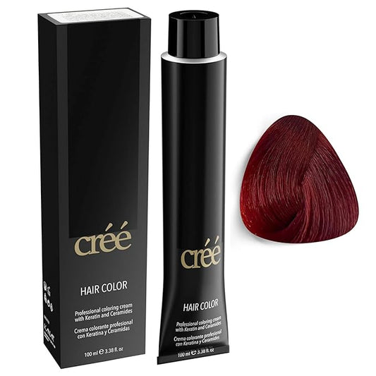 Cree Professional 6.64 - Copper Dark Red Blond Permanent Hair Color - Long Lasting, Rich Vibrant - Gray Coverage 100ml - 3.4 fl.oz.