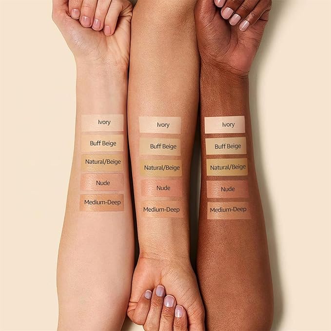 Mushroom Head Air Cushion CC Cream - BB Cream Foundation for Concealer Full Coverage Skin Moisturizing, Brighten Long - Lasting Even Color Correcting for All Skin Types (Buff Beige)