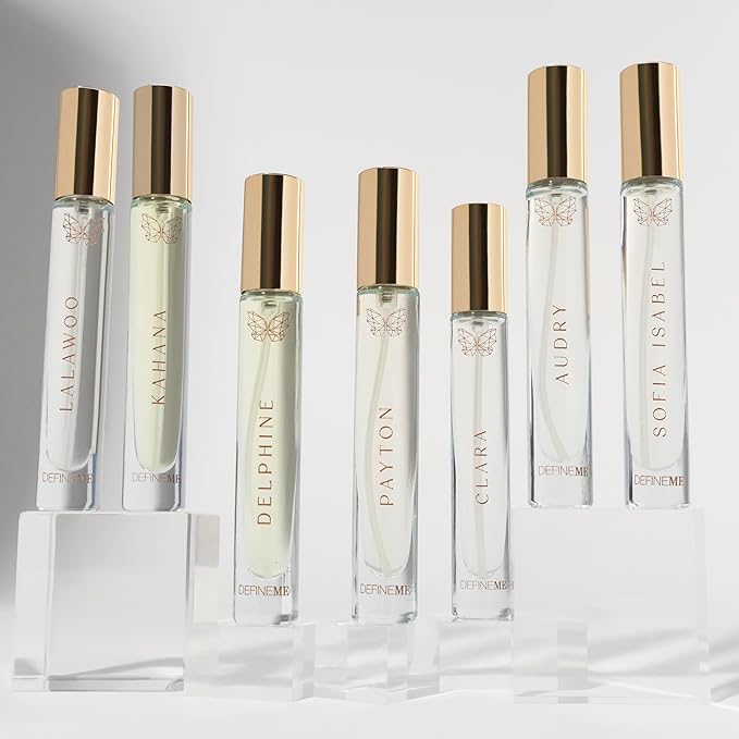 DefineMe Natural Perfume Mist, Clara, 0.3 FL OZ, Travel Size, Purse Spray