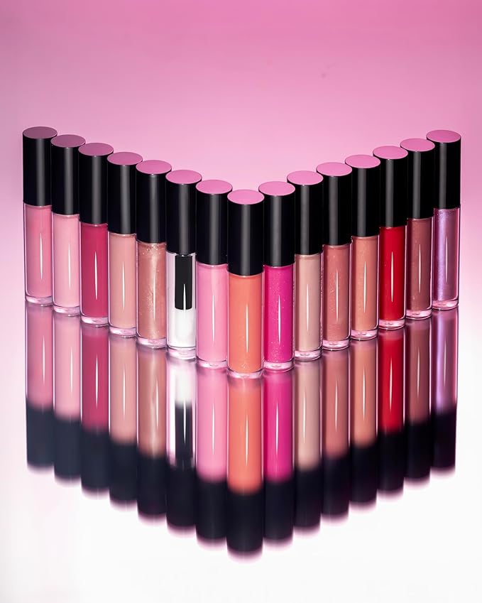 Radiant Professional Lip Glaze (15 Shades) - Ultra-Glossy, Non-Sticky & Long-Lasting Lip Gloss for Women - High Shine Hydration - Vegan & Moisturizing for Soft, Nourished Lips - (14 - PRETTY PINK)