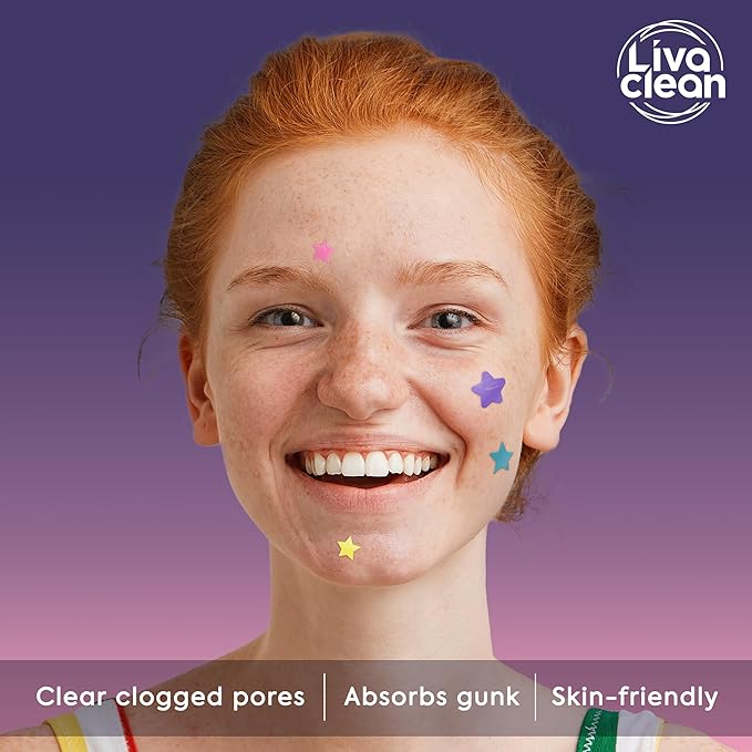 LivaClean 720 CT (3 Pack of 240) Superstar Pimple Patch for Face - Salicylic Acid & Tea Tree, Hydrocolloid Acne Patch, Pimple Patches Star Cute Zit Patches - 3 Sizes