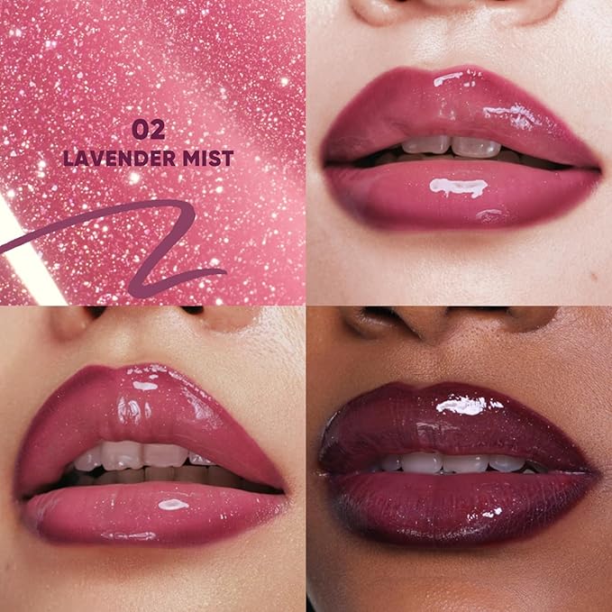 JUDYDOLL Peel Off Stain and Plumping Oil Duo - Long-Lasting Lip Stain with 3D Plumping Gloss, Hydrating and Non-Sticky Formula, Macaron-Inspired Lipstick (#02 Lavender Mist)