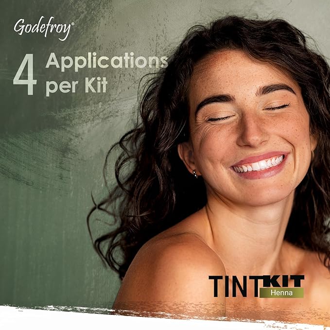 Godefroy Powered by Henna - Tint Kit 4 Applications | Light Ash Brown | Spot Hair Color Powered by Natural Henna