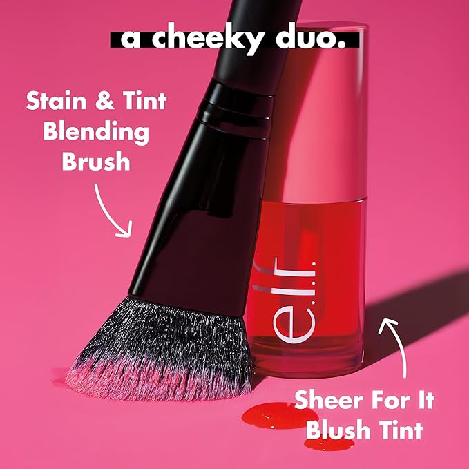 e.l.f. Sheer For It Blush Tint, Multi-Use, Long-Lasting Lip & Cheek Makeup, Creates A Natural Flush Finish, Vegan & Cruelty-Free, Pink Positive