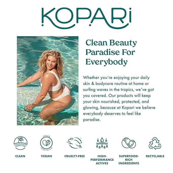 Kopari Performance Plus Aluminum-Free Deodorant, Sport Deodorant for 24 Hour Odor Protection, Non Toxic & Clean, No Parabens or Baking Soda, 2 oz