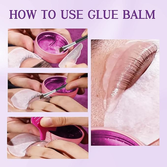 Libeauty Lash Lift Glue Balm Lash Lift Adhesive Strong Sticky Fruit Flavor Eyelash & Eyebrow Perm Glue Balm Brow Lamination Gel