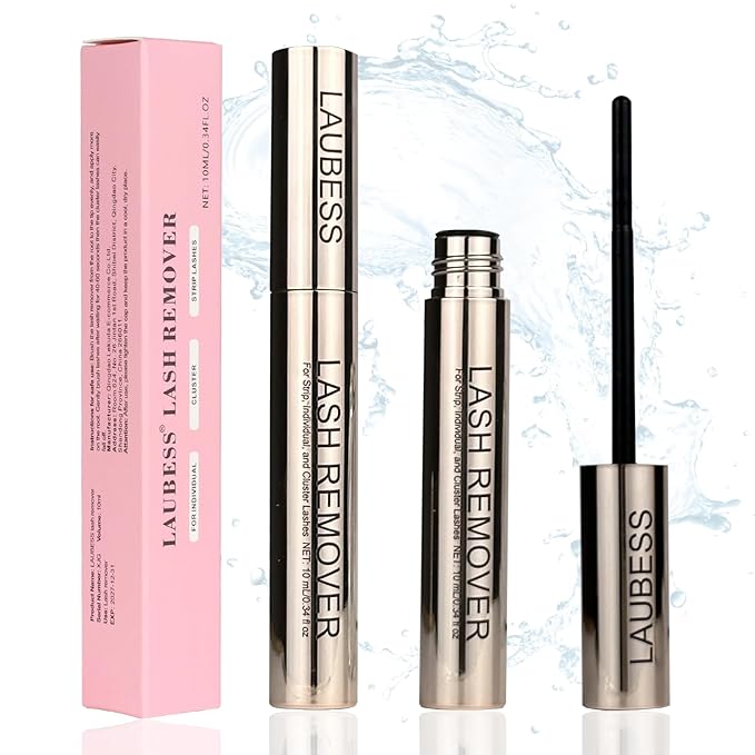 Lash Remover for Lash Extensions 10ml LAUBESS Lash Glue Remover Lash Bond and Seal Remover Lash Extension Remover Lash Cluster Remover Eyelash Remover for Lash Clusters