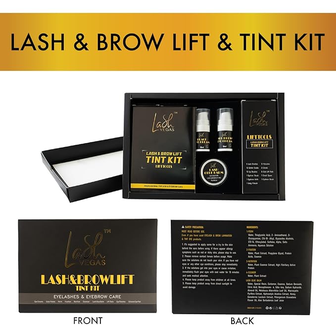 Brow & Eye Lash Lift Kit – Instant Lash Lifting Kit for Thicker Brows – Ideal for Home and Salon Use - Professional Lash Lift Kit - Lasts for 6-8 Weeks