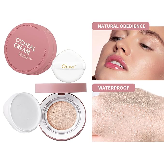 O'CHEAL CC Cream Cushion Foundation Long Lasting Moisturizing Concealer BB Cream For Face Makeup NATURAL