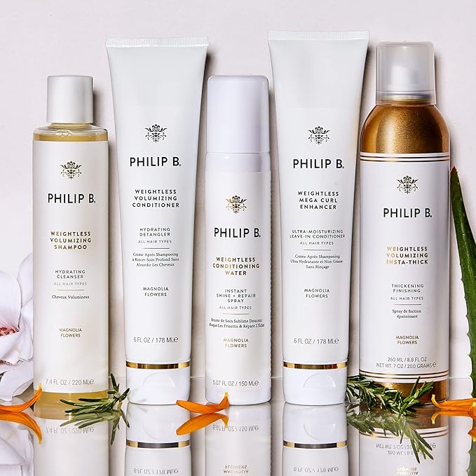 PHILIP B Weightless Volumizing Conditioner, 32 fl. oz. (947 ml) - Ultra-light Hair Detangler, Adds Extra Body and Shine