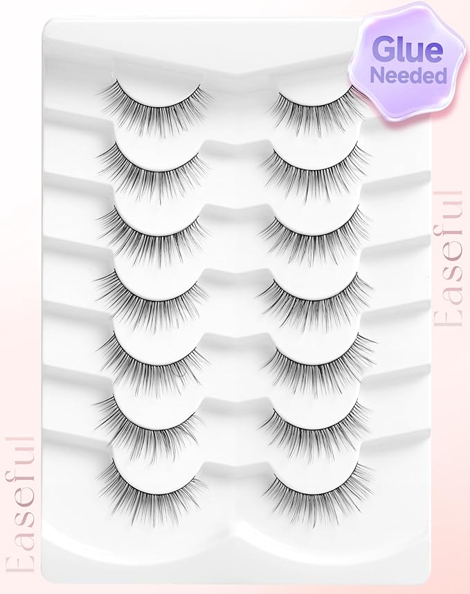 Natural Eyelashes Natural False Lashes Natural Lashes Fake Eyelashes False Eyelashes Strip Lashes Wispy Eyelashes Natural Look Light-02
