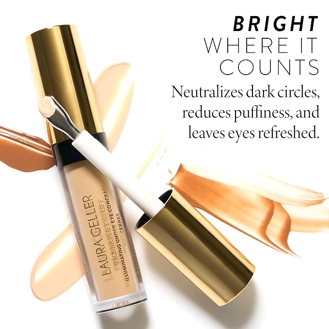 LAURA GELLER NEW YORK The Bright Stuff Illuminating Under Eye Concealer with Cooling Metal Tip - Light Coverage (03 Light)