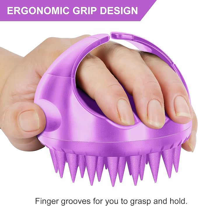 SetSail Hair Scalp Massager Shampoo Brush, Soft Silicone Hair Scalp Scrubber with Ergonomic Handle Dry and Wet Use Hair Scalp Brush for Hair Growth, Dandruff Removal, Blood Circulation for Women Men