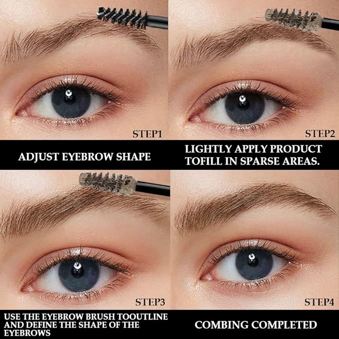 Kaely Thickening Brow Mascara,Tinted Eyebrow Gel Waterproof,Eyebrow Color Makeup,Brow Fast Sculpt,Vegan,Cruelty Free,maquillaje gel para cejas a prueba de agua,01 Taupe