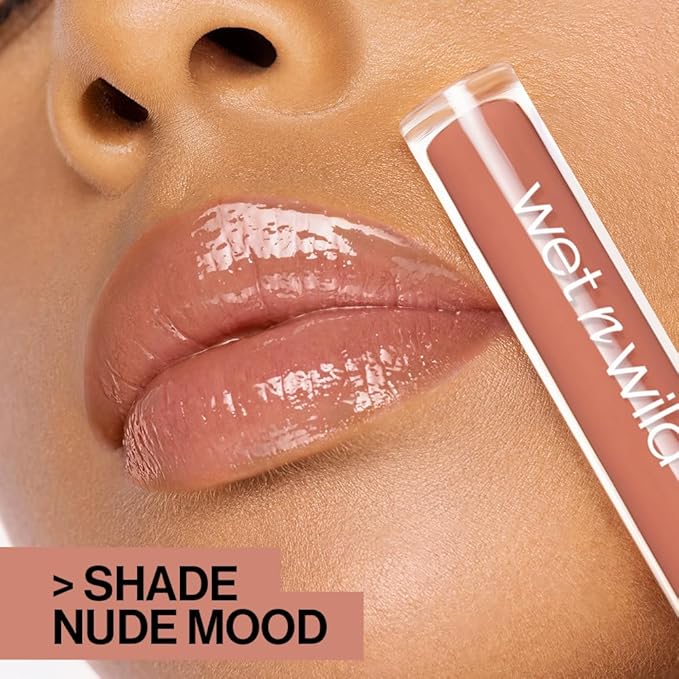 wet n wild MegaSlicks Lip Gloss, Ultra-Glossy, Vitamin-E Enriched, Ultra-Gloss High Shine Moisturizing, Cruelty-Free & Vegan - Snuggle Sesh