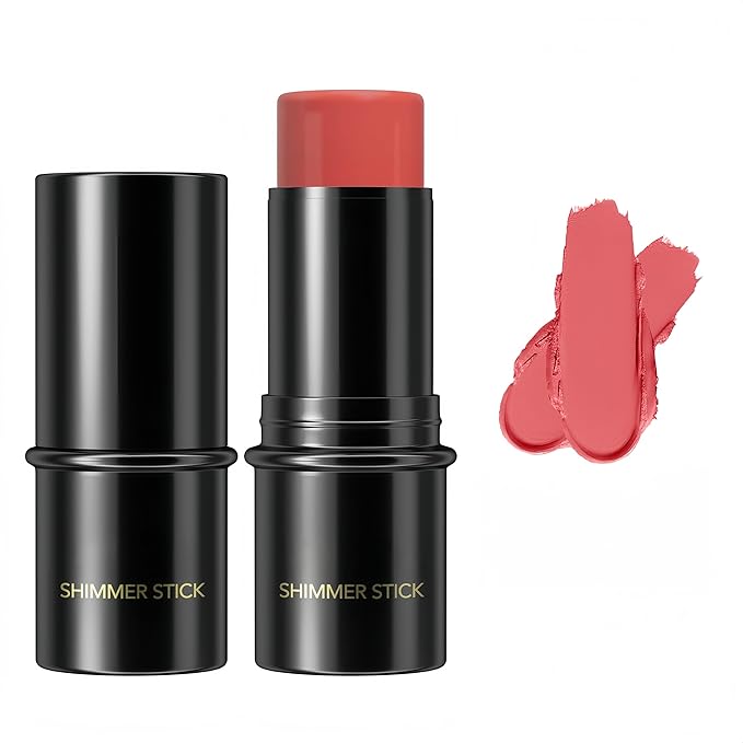 MAEPEOR Cream Blush Stick 15 Colors Lightweight Blendable Contour Highlighter Blush Stick Long Lasting Waterproof Blusher Pen (Blusher 14)