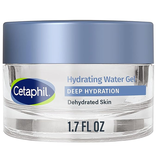 Cetaphil Deep Hydration Skin Restoring Water Gel with Hyaluronic and Polyglutamic Acid, Face Moisturizer, 72 Hour Hydration, For Dry, Dehydrated Sensitive Skin, Fragrance Free, 1.7 oz, Fragrance Free
