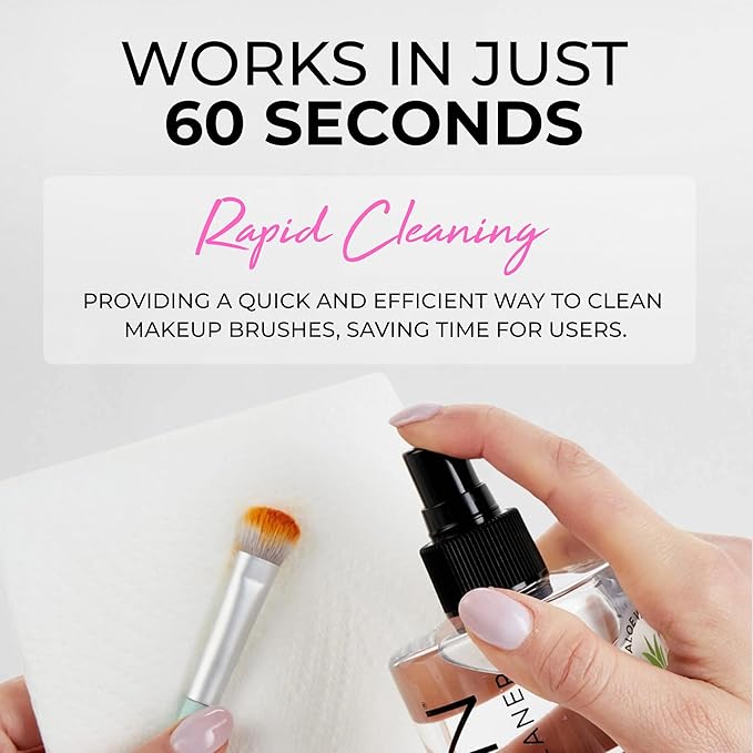 ISOCLEAN Professional Brush Cleaner 3 fl oz - Cosmic - Makeup Brush Cleaner for Cosmetic Tools, Cleans Bristles, Scented No-Rinse Formula Dries in 60 Seconds, Vegan, Not Tested on Animals, Spray Top