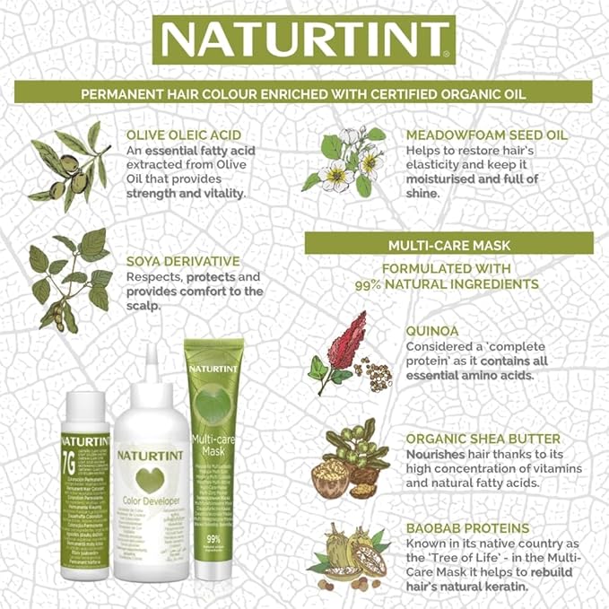 Naturtint 2N Brown Black Permanent Hair Color (Pack of 1), Ammonia Free, Vegan, Cruelty Free, up to 100% Gray Coverage, Long Lasting Results (Packaging may vary)