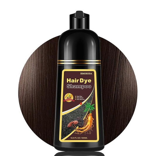 Dark Coffee Hair Dye Shampoo, Hair Color Shampoo for Gray Hair, Brown Hair Dye, Brown Hair Shampoo, Champu Para Canas, Long Lasting Natural Color, Easy to Use, 16.90 Fl Oz