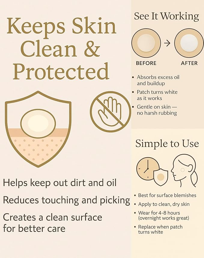 KLARI Invisible Pimple Patches – 108 Hydrocolloid Dots for Face • Overnight Spot Cover • Thin & Waterproof • Two Sizes (9mm & 12mm) • Fragrance-Free