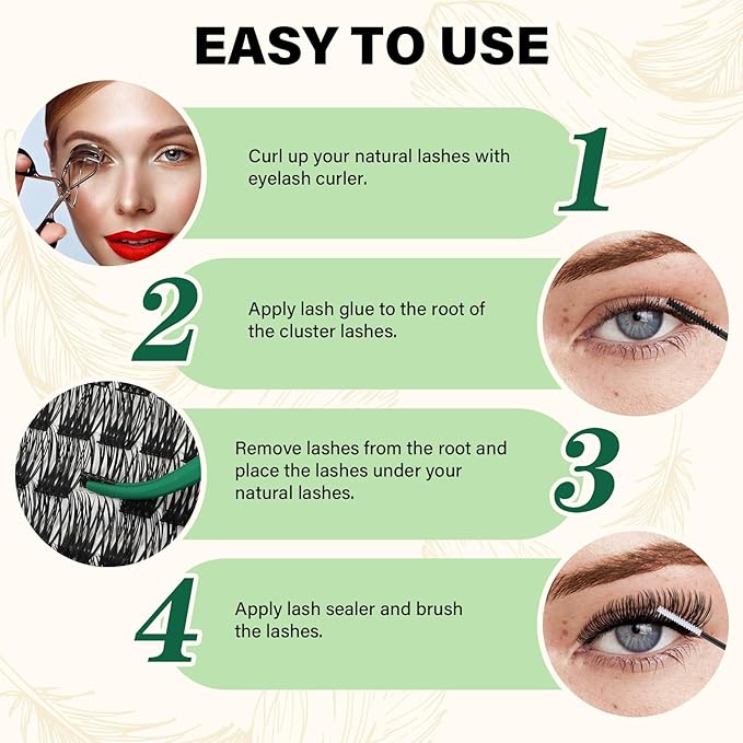 Lash Clusters 144pcs Individual Lashes D Curl 16mm Eyelash Clusters KEYYOU Air Touch Cluster Lashes Super Lightweight Soft Wispy Comfortable Easy DIY at Home(Air03-D-16mm)