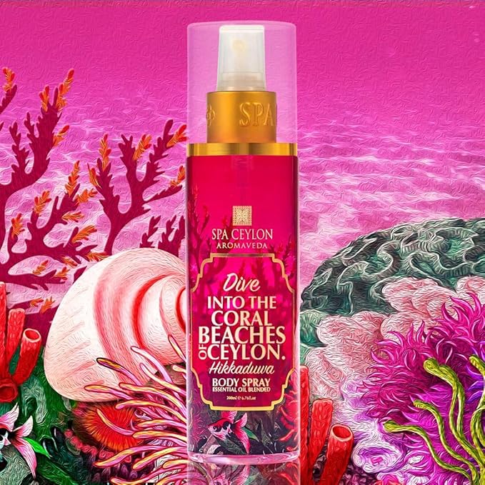 SPA CEYLON Hikkaduwa Body Spray for Women | Refreshing Summer Fragrance Spray | Fruity Scent | Watermelon Pineapple Guave | 200ml